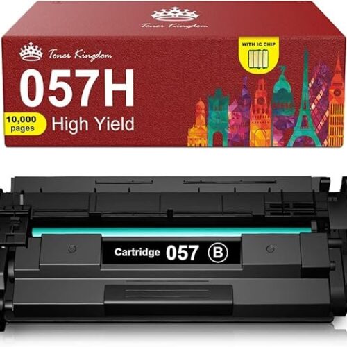 Toner Kingdom Compatible Toner Cartridge Replacement for Canon 057H 057 CRG-057H High Yield Toner for Canon imageCLASS MF445dw MF455dw LBP226dw MF451dw LBP227dw MF448dw Laser Printer(Black, 1 Pack)