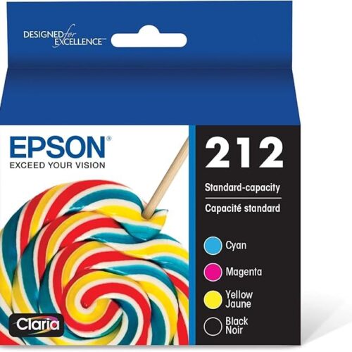 EPSON 212 Claria Ink Standard Capacity Black & Color Cartridge Combo Pack (T212120-BCS) Works with WorkForce WF-2830, WF-2850, Expression XP-4100, XP-4105