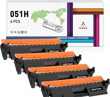 MasaiMara Compatible Toner Cartridge Replacement for Canon 051H 051 for Canon ImageCLASS LBP162dw MF267dw MF264dw MF269dw Printer (Black, 4 Packs)